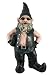Gnoschitt Biker Garden Gnome Statue Motorcycle Leather 15 Inch Figure