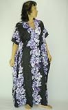 Hawaiian Dresses, Kimono Black Purple