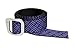 Defender Aluminum Slide Web Belt in Colorful Patterns Made in USA by Thomas Bates (Spectra Blue/Gray)