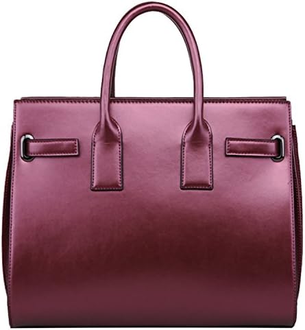 Heshe Women's Soft 100% Genuine Leather Casual Vintage Top-handle Shoulder Bag Handbag Crossbody Tote Messanger Classic Purse