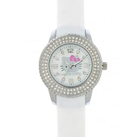 Hello Kitty - 4408701 - Montre Fille - Quartz Analogique - Bracelet en Plastique Blanc