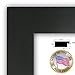 ArtToFrames 17x23 inch Satin Black Picture Frame, 2WOMFRBW74079-17x23