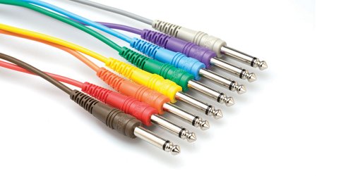 Hosa CPP845 1/4 To 1/4 Patchbay Cable Kit 8Pk 1.5 Ft