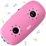 August MB100P Lecteur MP3 Portable avec Haut-parleurs Stéréo Intégré et Lampe LED - Couleur: Rose