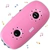 August MB100P Lecteur MP3 Portable avec Haut-parleurs St�r�o Int�gr� et Lampe LED - Couleur: Rose