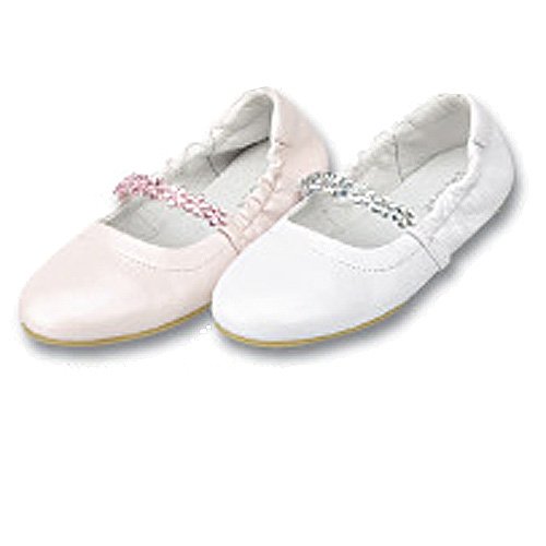 Toddler Little Girls Jeweled Flower Slipper Dress Shoes 5-4