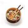 Anchor Home Collection Bamboo 3-Piece Salad Bowl with Espresso Finish Exterior