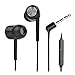 Wotmic In Ear Headphones Wired Earphones with Microphone Black Earbuds Stereo Sound In Line Control