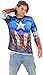 Marvel Captain America Sublimated Adult LONG SLEEVE Costume T-Shirt