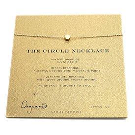 Click here to buy Dogeared Gold Circle Necklace.