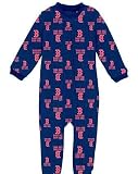 Boston Red Sox Toddler Full Zip Raglan Coverall Sleeper
