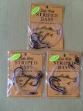 3 TIDE RITE STRIPED BASS RIGS 3/PACK 7/0 MUSTAD HOOK TOTAL 9 RIGS