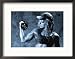 Female Bodybuilder with Dumbbell Framed Photographic Poster Print, 21x17