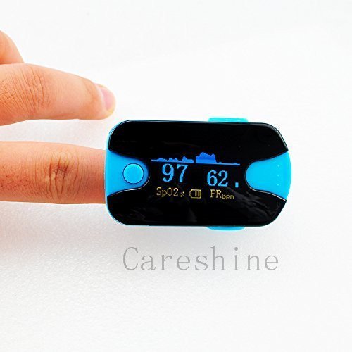 Careshine FDA approved OLED Fingertip Pulse Oximeter With Audio Alarm & Pulse Sound - Spo2 Monitor Finger Puls Oximeter