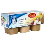 Gerber 2nd Foods Assorted Fruit Apple, Banana, Pear, 6-Count, 3.5-Ounce Tubs (Pack of 6)