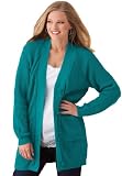 Woman Within Plus Size Shaker knit cardigan