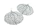 Large Sea Fan Earrings in Oxidized Silver by Annette Ferdinandsen