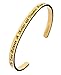 Kendasun Jewelry The Love Between A Mother and Daughter Knows No Distance Inspirational Messaged Cuff Bracelet Bangle (Gold tone)