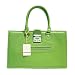 L.A.P.A. Italian Designer Satchel Handbag in Green Leather