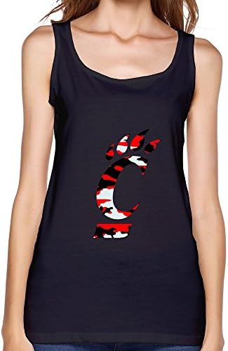 ZHGO Women's Cincinnati Bearcats Logo Red Camouflage Tank Tops XXL Black