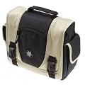 Delamax Borsa per fotocamera DelaBag S ideale per reflex digitale, obiettivo flash e piccoli utensili, colore: Nero/Beige