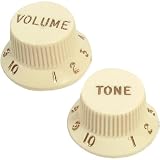 Fender Stratocaster Control Knobs, Aged White (1 Volume, 2 Tone)