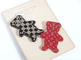(ルイヴィトン)LOUIS VUITTON くまブローチセット[キット、ウルソン、モノグラム、エ、ダミエ] ブラウンXレッド M64939 並行輸入品の画像