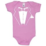 Tuxedo Shirt Baby One-Piece, Pink, 6-12 Months