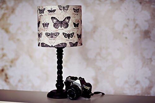 Black Butterfly lampshade, fabric lampshade, drum lampshade, lamp shade, table lamp, floor lamp