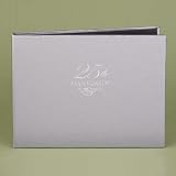 25th Anniversary Silver Guest Book - Personalized