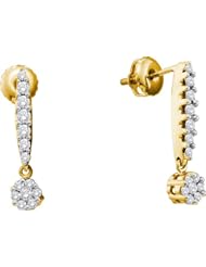 0.50CTW DIAMOND FLOWER EARRING