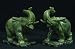 Unique Gift Idea for Dad < 50 - 3" Lucky Jade Elephants Paper Weights - 2 pc. Set