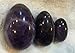 Texas Hidden Gems Set of 3 Natural Amethyst Eggs Kegel Exercise Weights