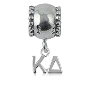 Kappa Delta Silver Daisy Charm Bead