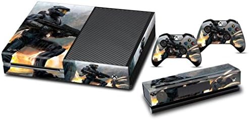 Designer Skin Decal for Xbox One Console with Two Free Wireless Controller Decals Halo 4