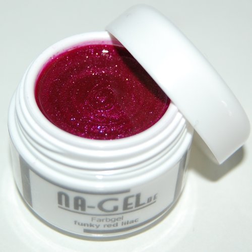 Na-Gel Farbgel Funky Red Lilac 5ml Metallic Glitter f&uuml;r proffesionelles Nageldesign Preisvergleich