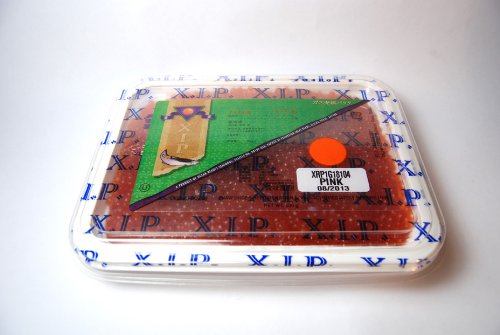 Caviar Salmon (Red) Kosher, XIP (Grade#1) 2.2 lb (1kg) Plastic Tray (FREE Overnight Shipping)