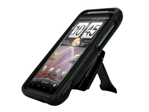Body Glove 9208501 HTC Thunderbolt Glove Snap-on Case with Kickstand - 1 Pack - Retail Packaging - Black