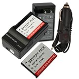 NEW 2 Battery + Charger for Casio Exilim EX-Z75 EX-Z77 EX-S880 NP-20 NP20 + car plug