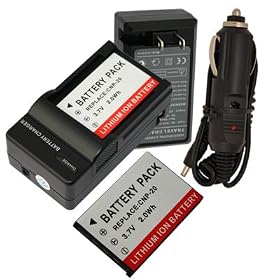 2Pcs Battery+Charger for Casio Exilim Zoom EX-Z11 EX-Z12 EX-Z3 EX-Z4 EX-Z4U EX-Z5 EX-Z60 EX-Z65 EX-Z75 EX-Z77 EX-Z8 NP-20
