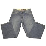 Marc Ecko - Ecko Unlimited Mens Washed Blue Baggy Fit Denim Jeans