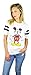 Disney Womens Mickey Mouse Varsity Football Tee Large Hugs White