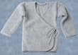 Organic Merino Wool Baby Sweater in Soft Grey, size 86