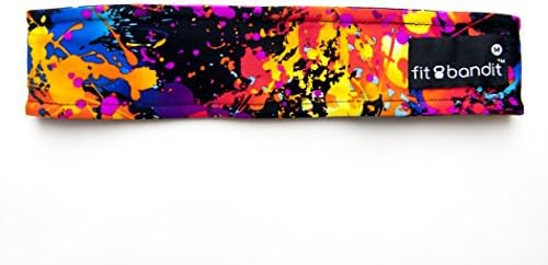 Fit Bandit, Non Slip Sports Headband for Exercise, Multi Color, Splatter