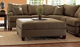 Canyon Ottoman (Microsuede Thyme) (52W x 20H x 52D)