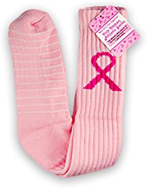 Youth Size Pink Ribbon Awareness Football Socks (Retail)
