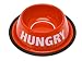 Pet food bowl Hungry red