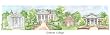 Roanoke College - Collegiate Colors - 5" x 13" Framed Prints
