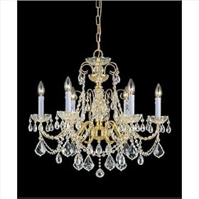 Crystorama 3226-GD-CL-S Imperial 6 Light Single Tier Chandelier in Gold with Swarovski... by Crystorama