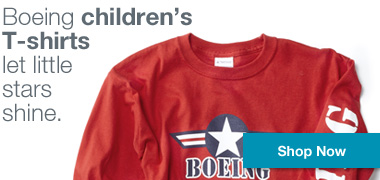 Boeing children's T-shirts let little stars shine.